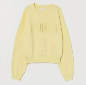 H M Tops Hm Limonata Yellow Boxy Sweatshirt S Poshmark